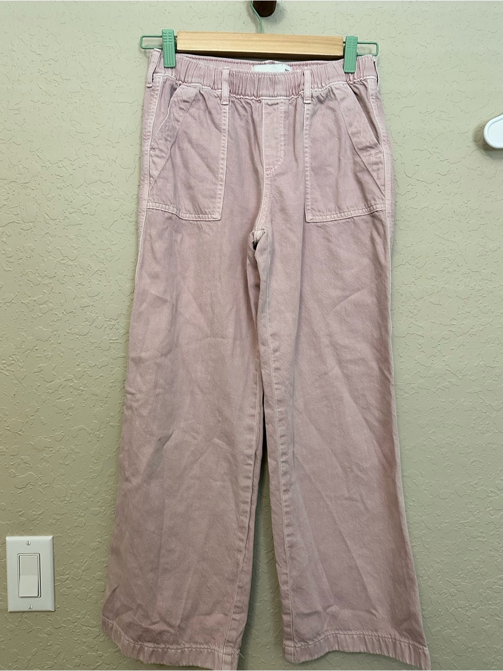 abercrombie kids Pale Pink Wide-Leg Pants